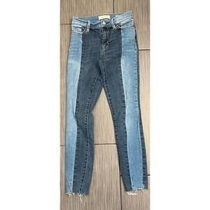 PacSun Jeans Womens Size 22 Blue High Rise Ankle Jegging 2 Tone Casual Denim